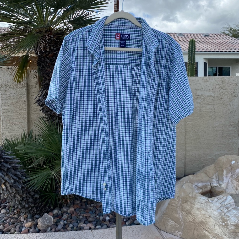 🎉 Chaps Men’s Button Down Plaid L 🎉